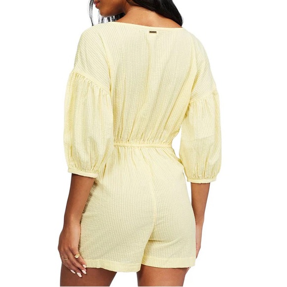 Billabong Sun Valley Romper - Sunbeam Yellow size Large-Like New - Picture 4 of 9
